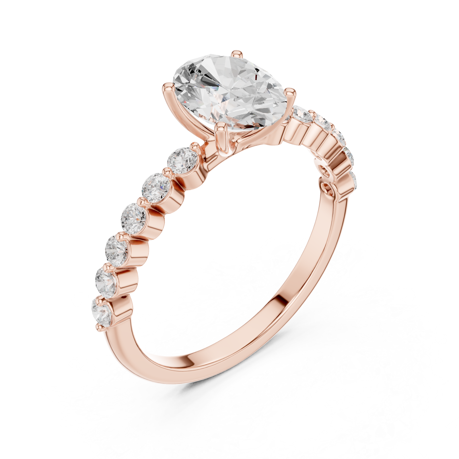  Rose Gold Eternal Whisper Halo Ring Right View