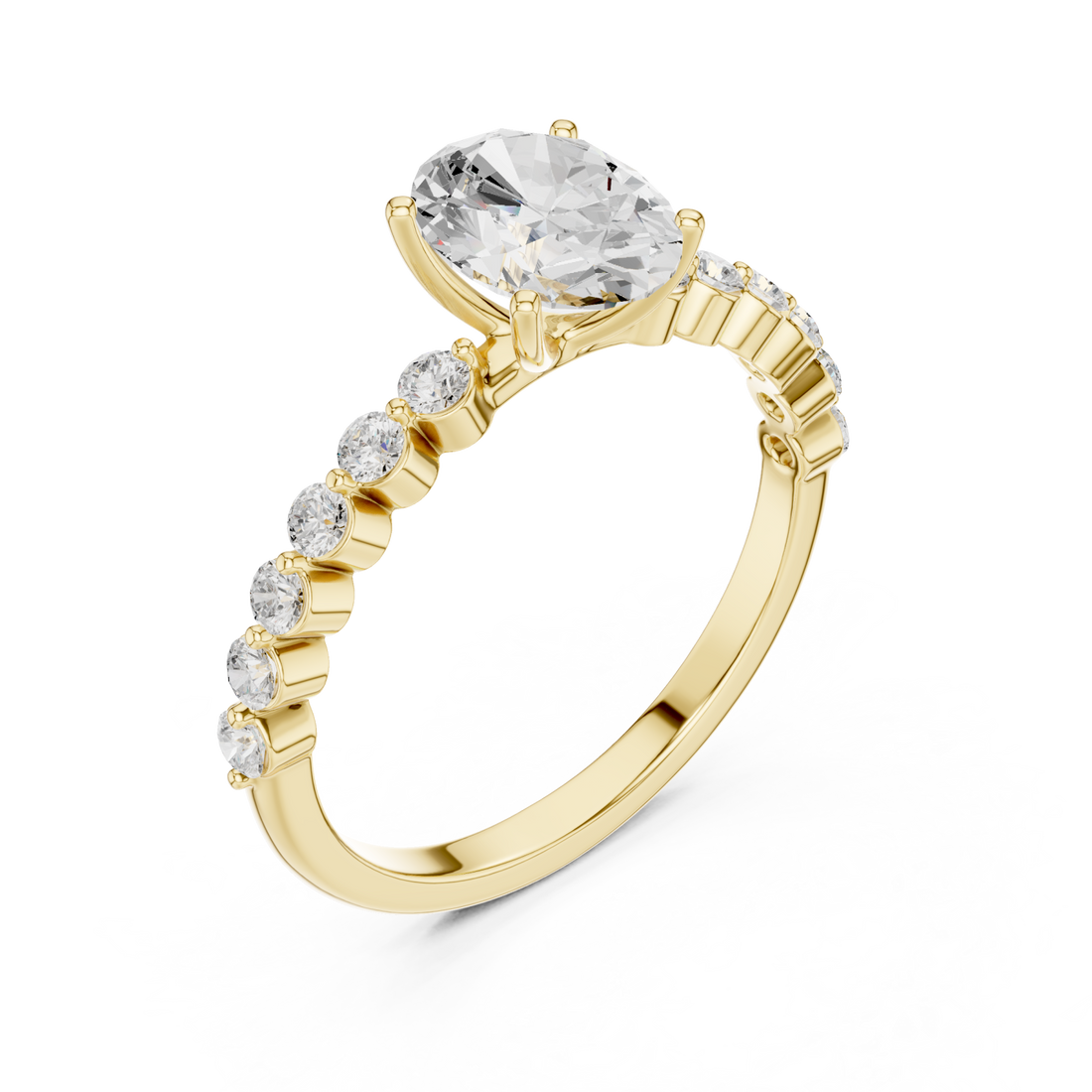 Gold Eternal Whisper Halo Ring Right View