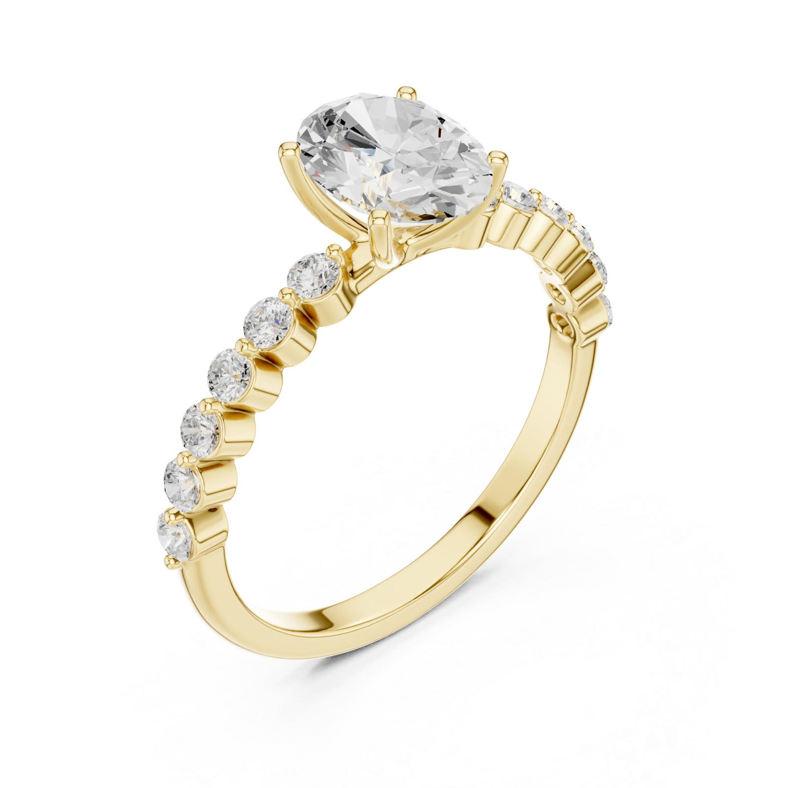 Gold Eternal Whisper Halo Ring Right View