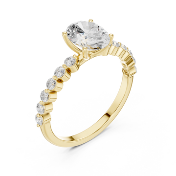 Gold Eternal Whisper Halo Ring Right View