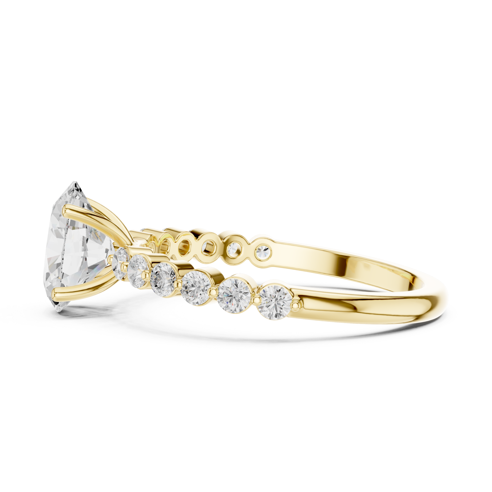 Gold Eternal Whisper Halo Ring Side View