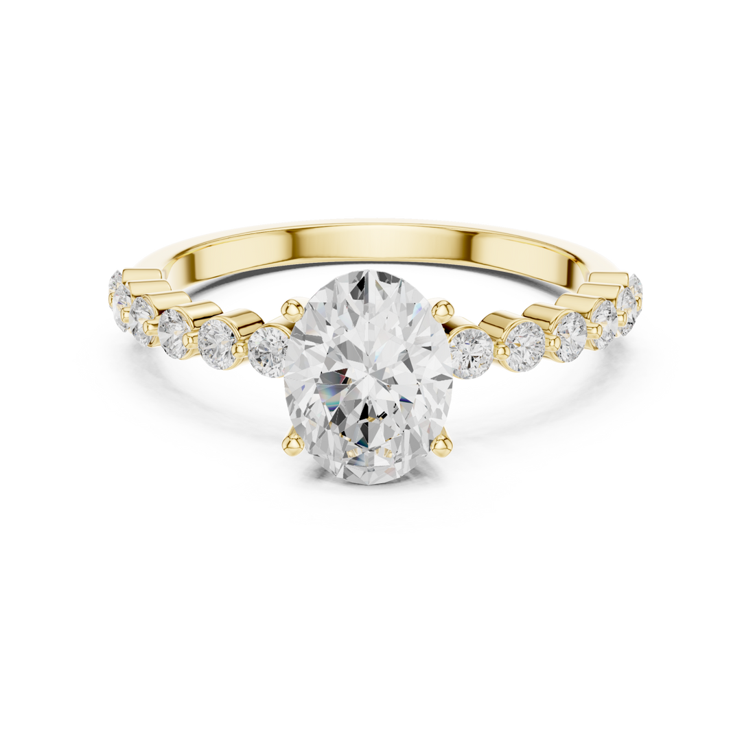 Gold Eternal Whisper Halo Ring Right View