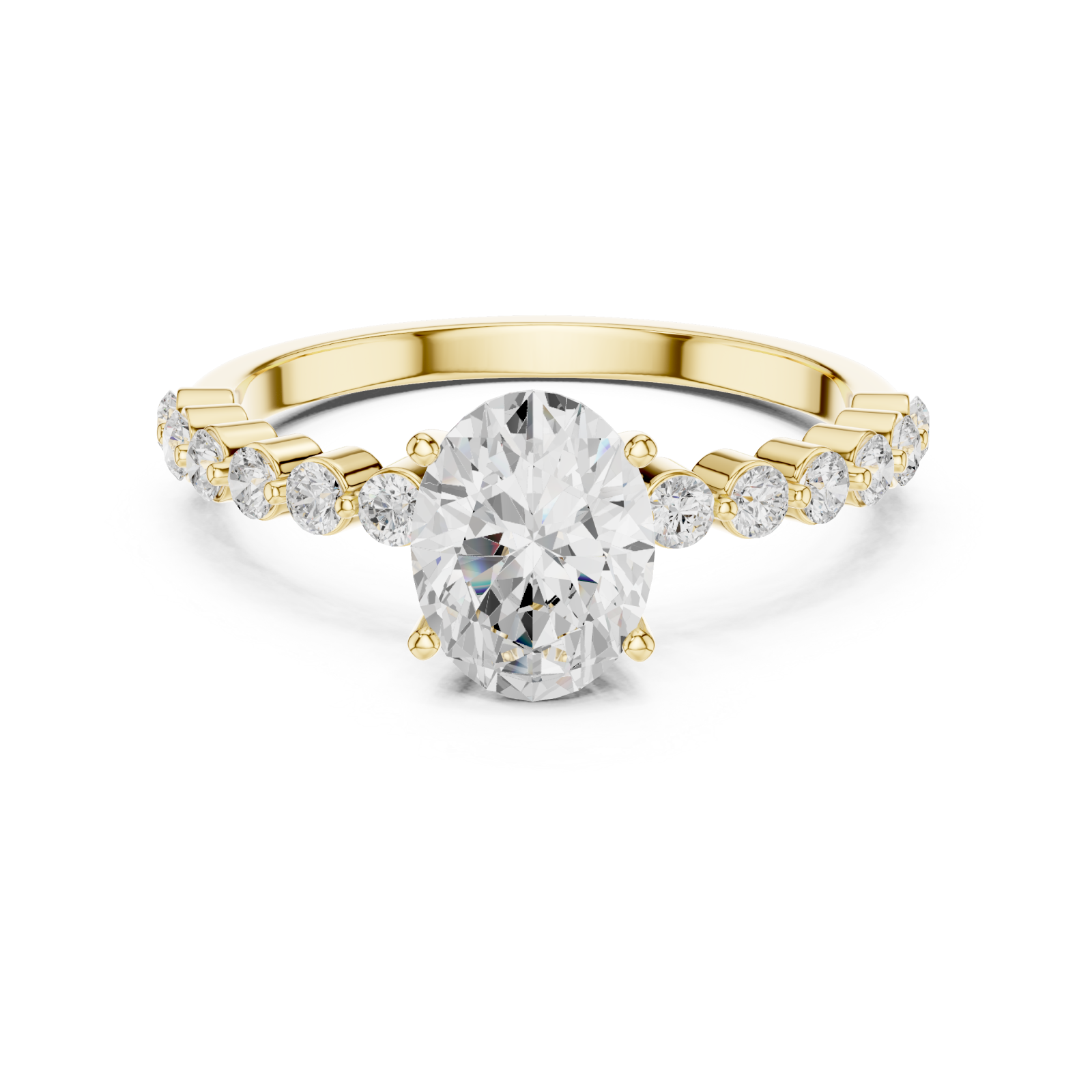  Gold Eternal Whisper Halo Ring Front View