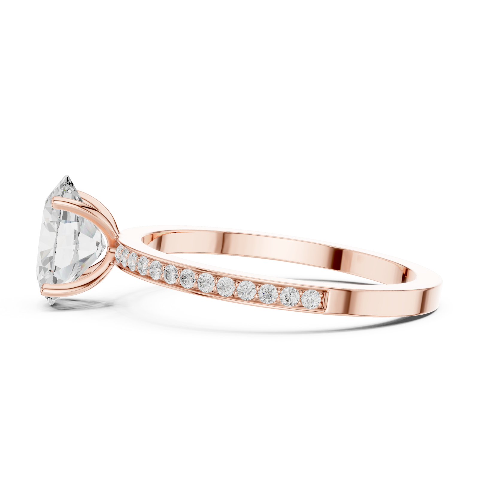  Rose Gold Radiance Pathway Refined Statement Band Side View
