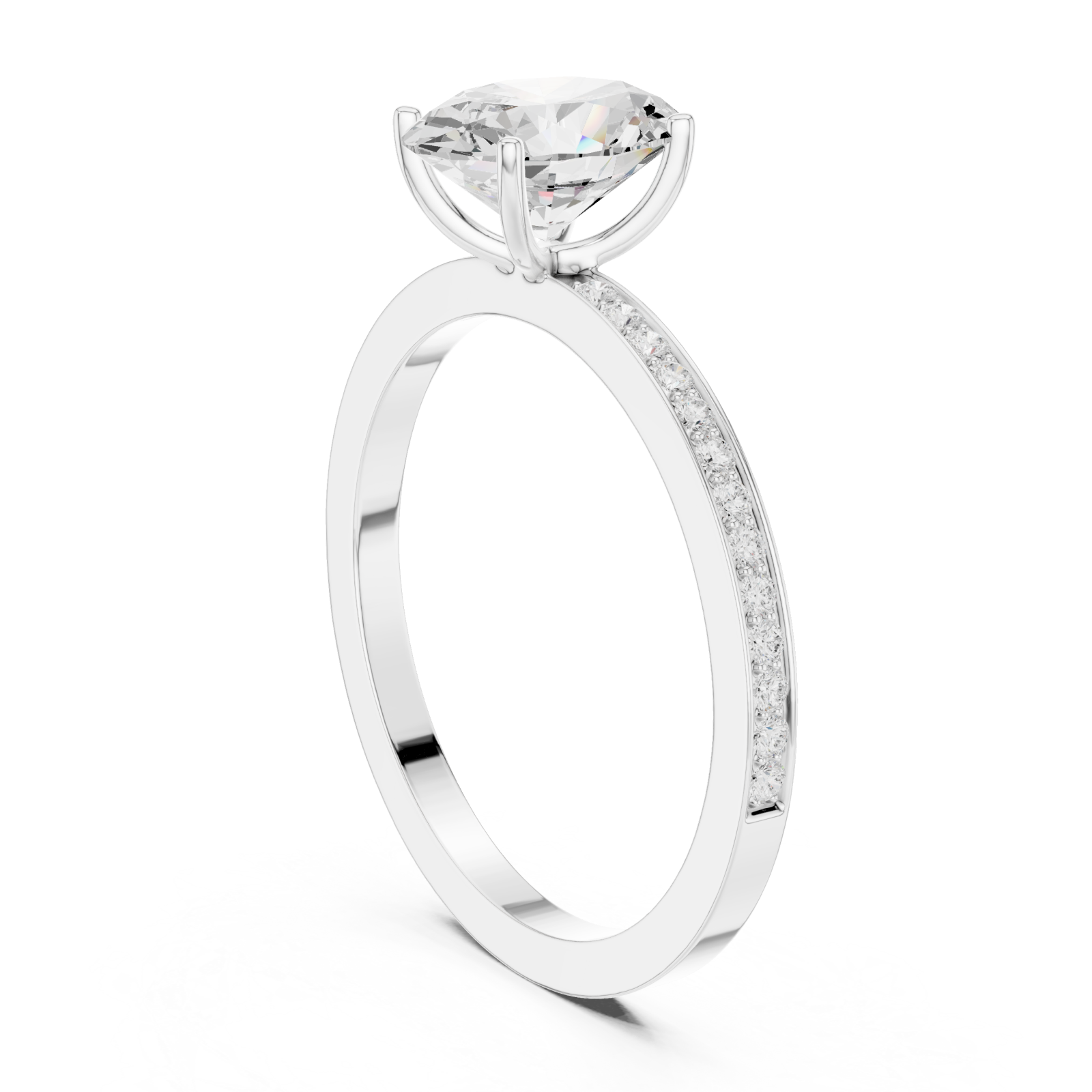  White Gold Radiance Pathway Refined Statement Band Left View