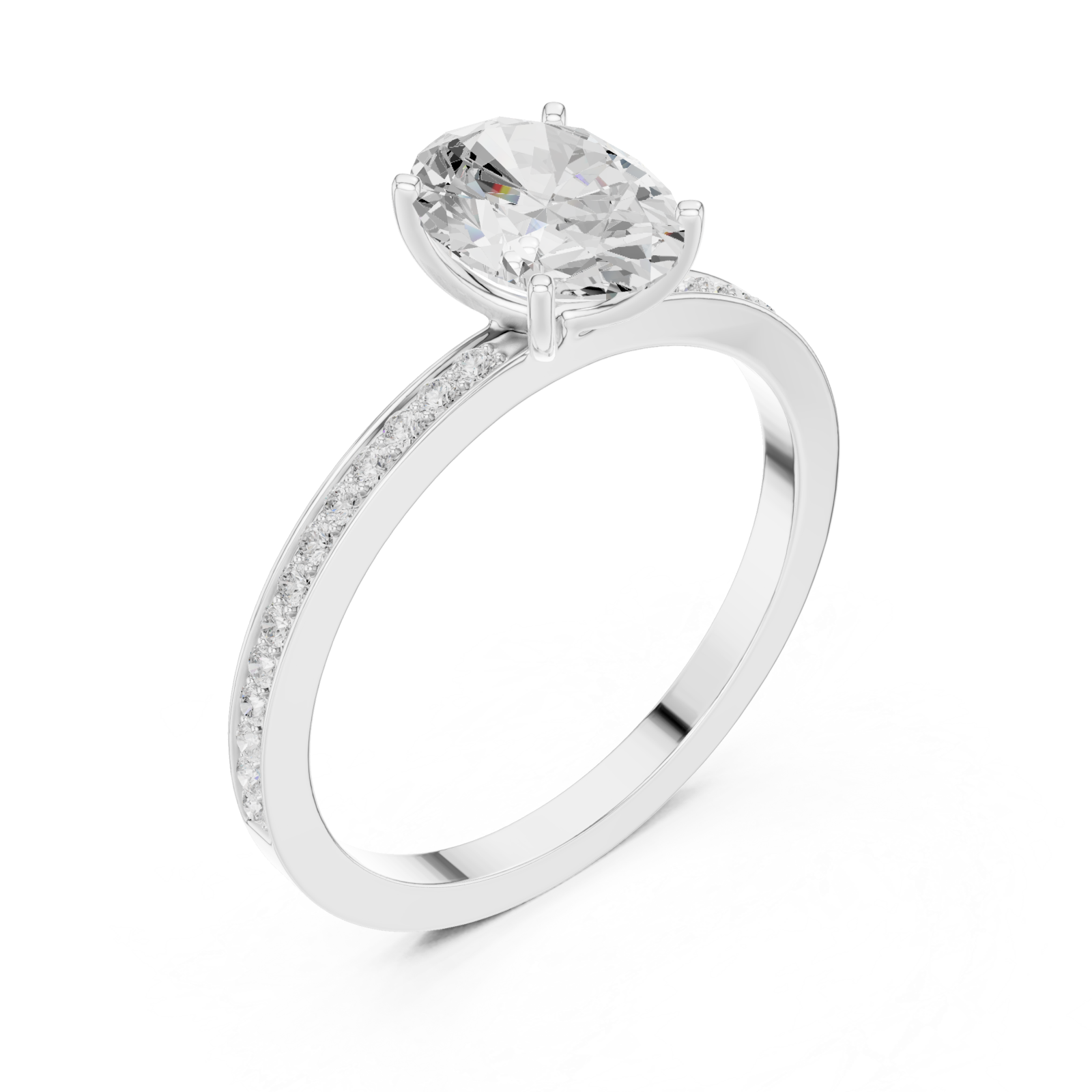  White Gold Radiance Pathway Refined Statement Band Right View