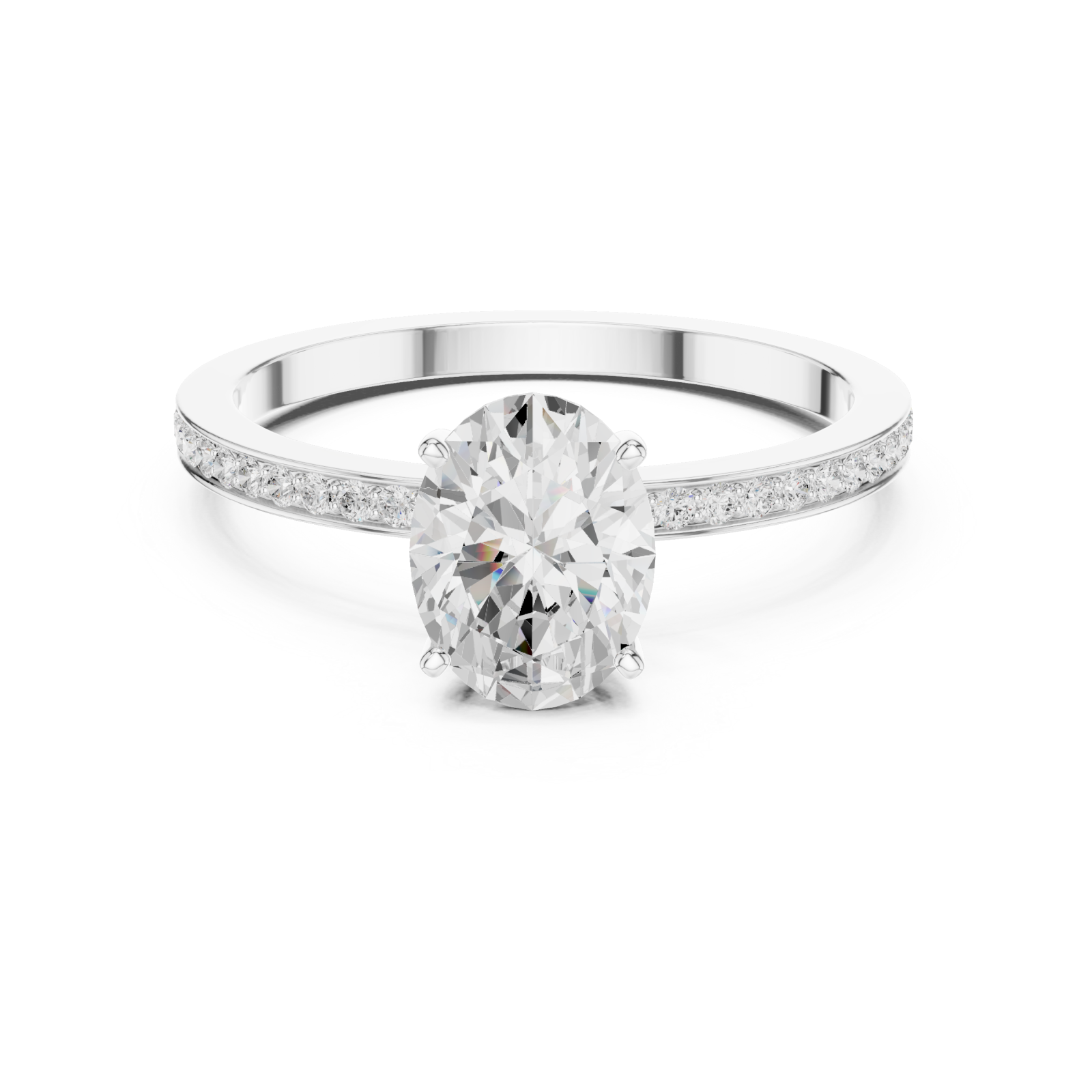  White Gold Radiance Pathway Refined Statement Band Front View