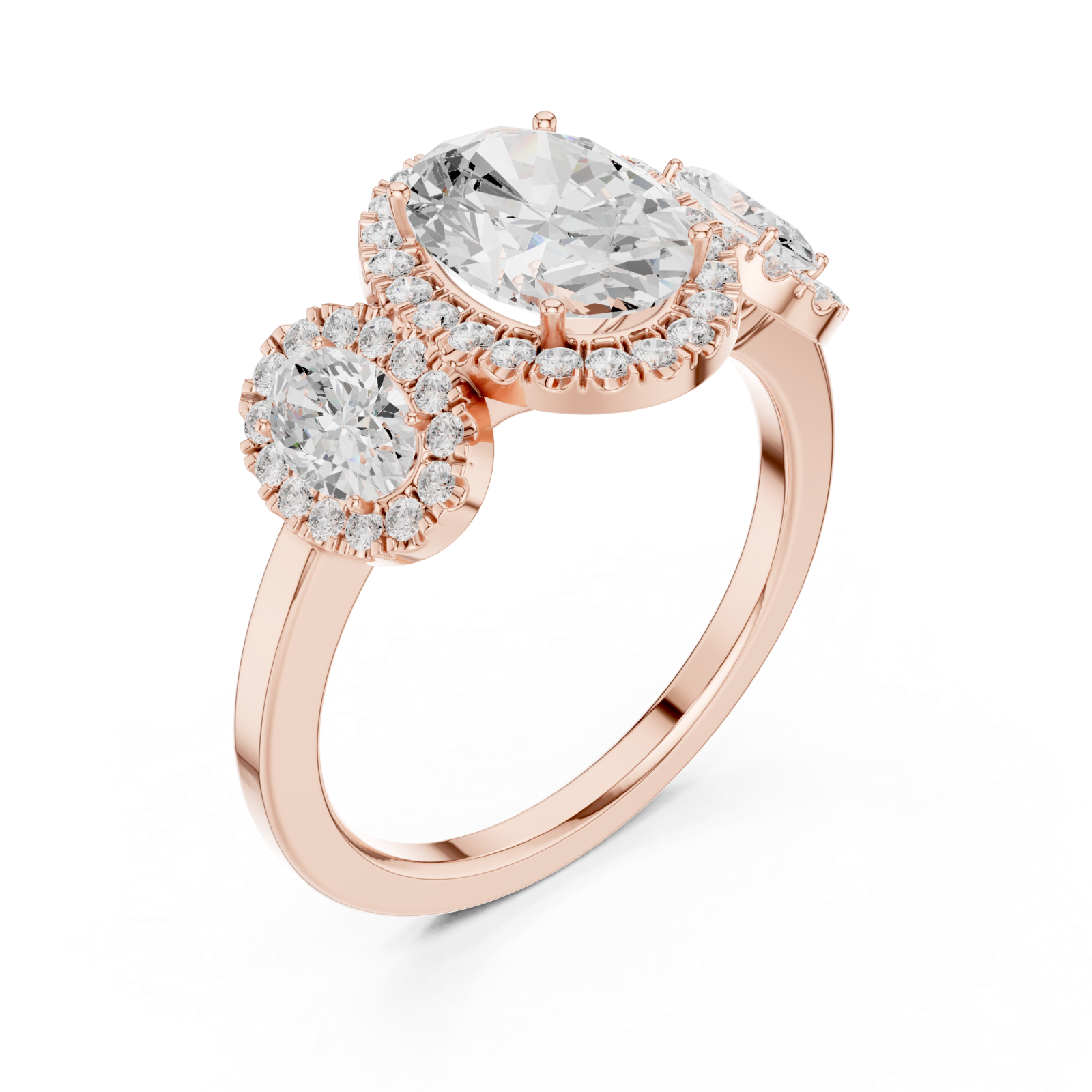  Rose Gold Opulent Oval Radiance Statement Ring Right View