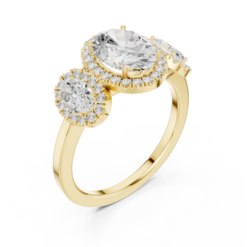 Gold Opulent Oval Radiance Statement Ring Right View