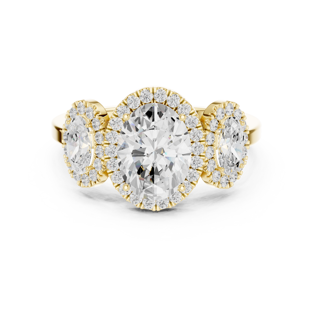 Gold Opulent Oval Radiance Statement Ring Right View