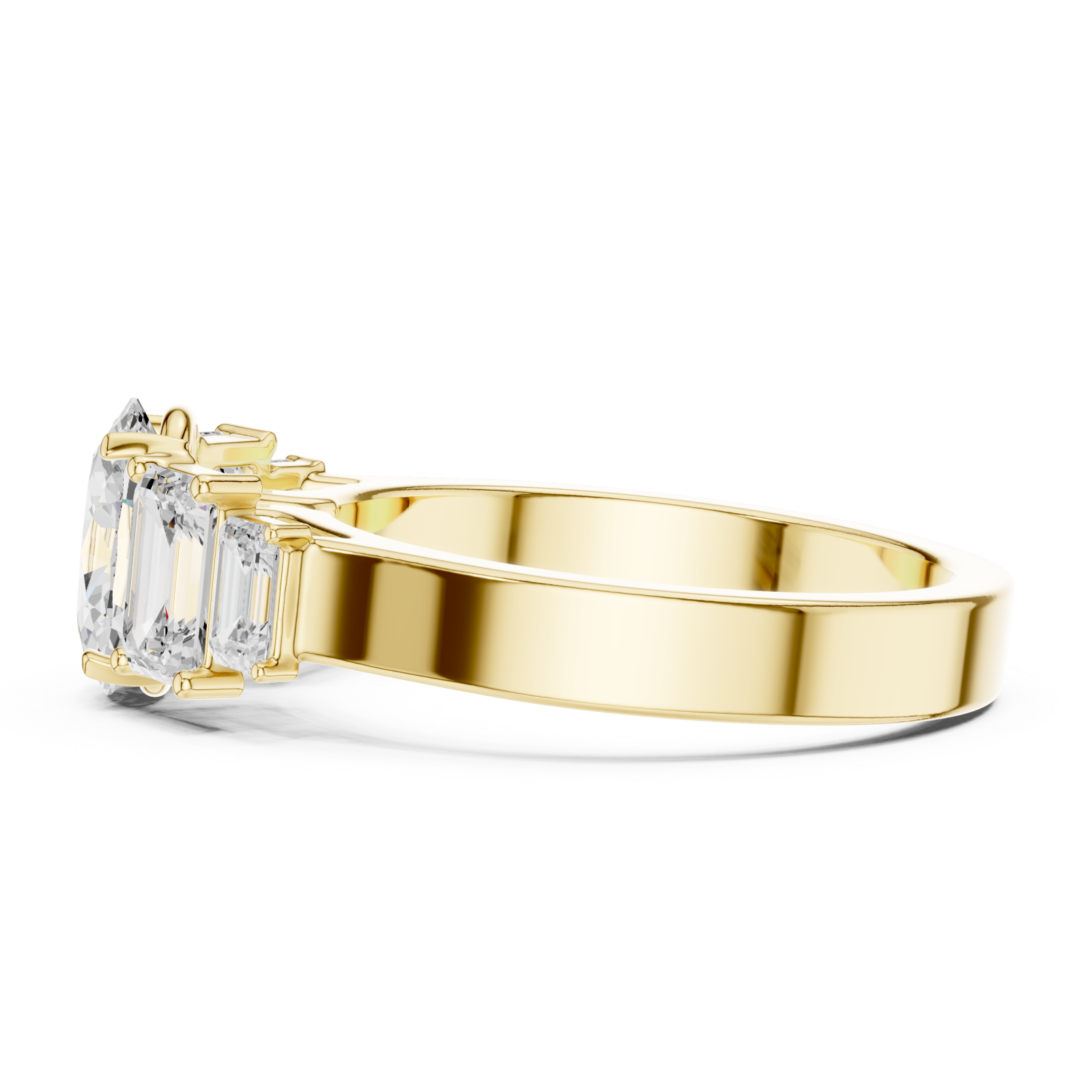  Gold Trinity Grace Statement Ring Side View