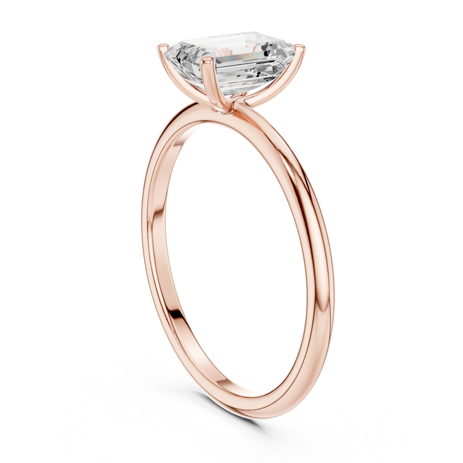 Rose Gold Luminous Classic Solitaire Left View