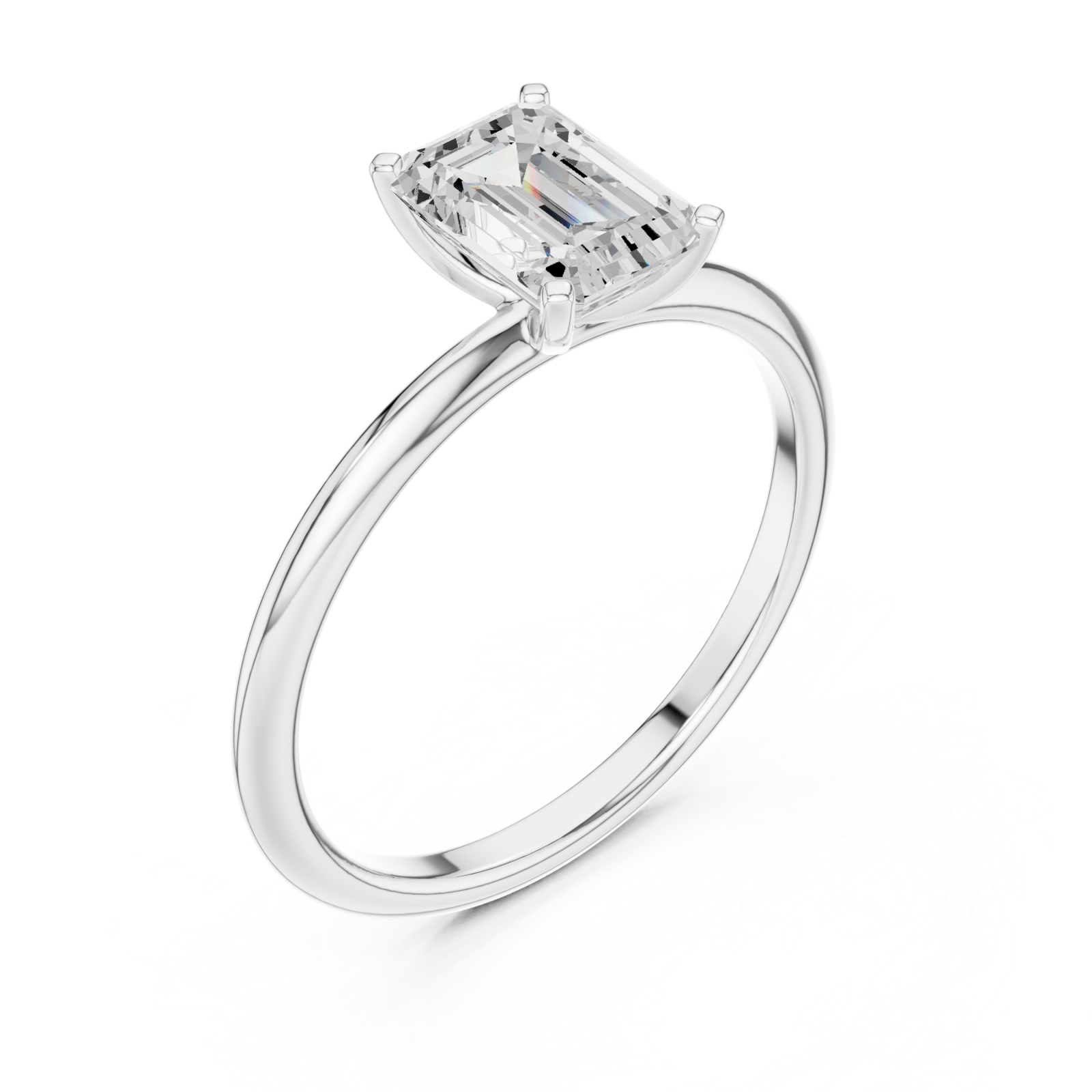  White Gold Luminous Classic Solitaire Right View
