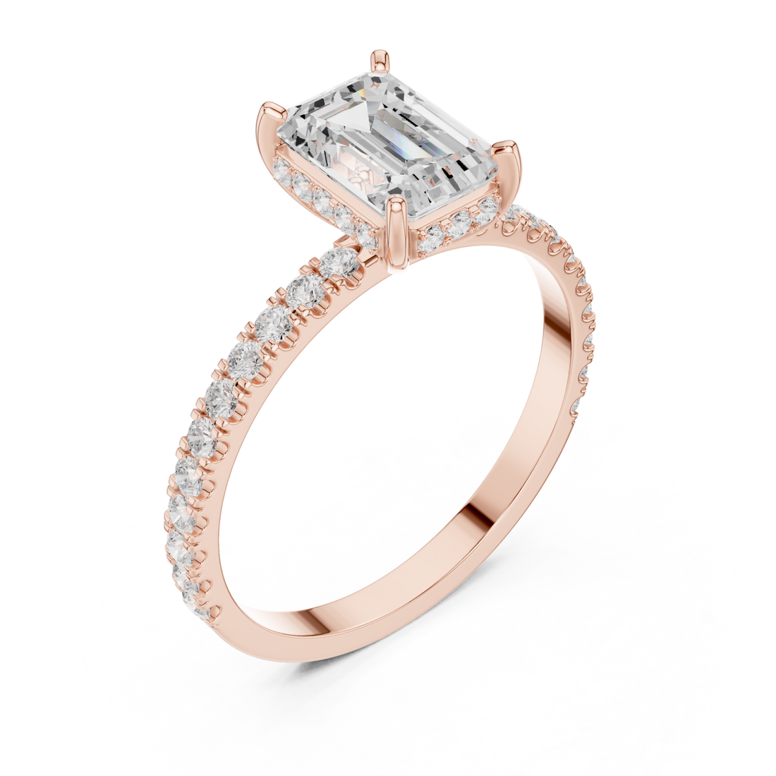  Rose Gold Regal Hallmark Solitaire Engagement Ring Right View