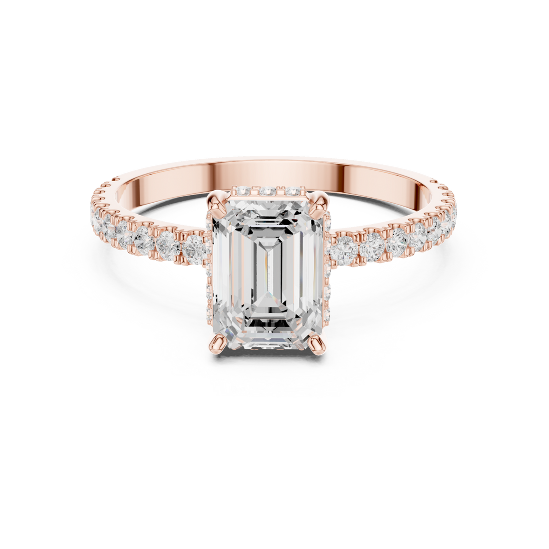  Rose Gold Regal Hallmark Solitaire Engagement Ring Right View