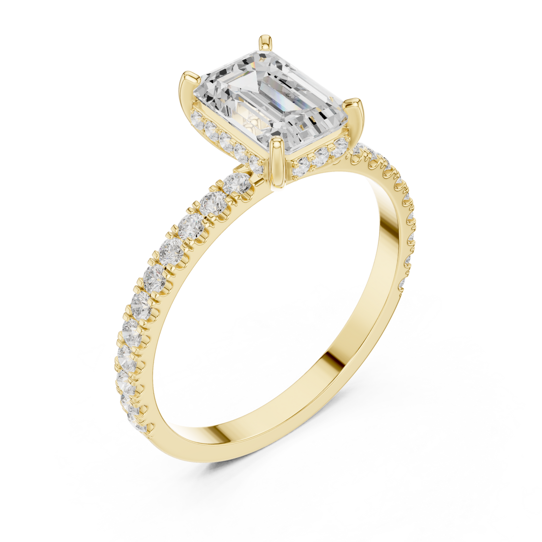 Gold Regal Hallmark Solitaire Engagement Ring Right View