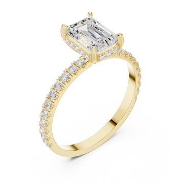 Gold Regal Hallmark Solitaire Engagement Ring Right View