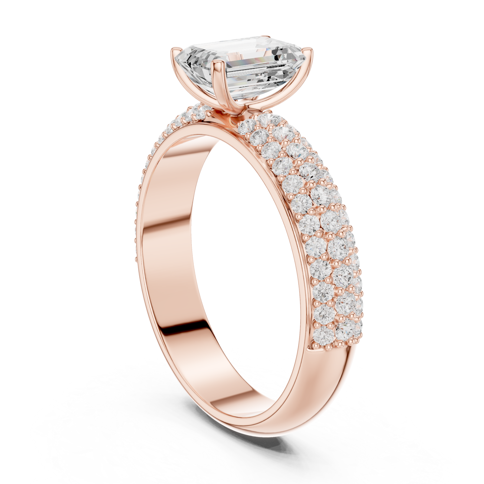  Rose Gold Pure Harmony Eternity Band Ring Left View