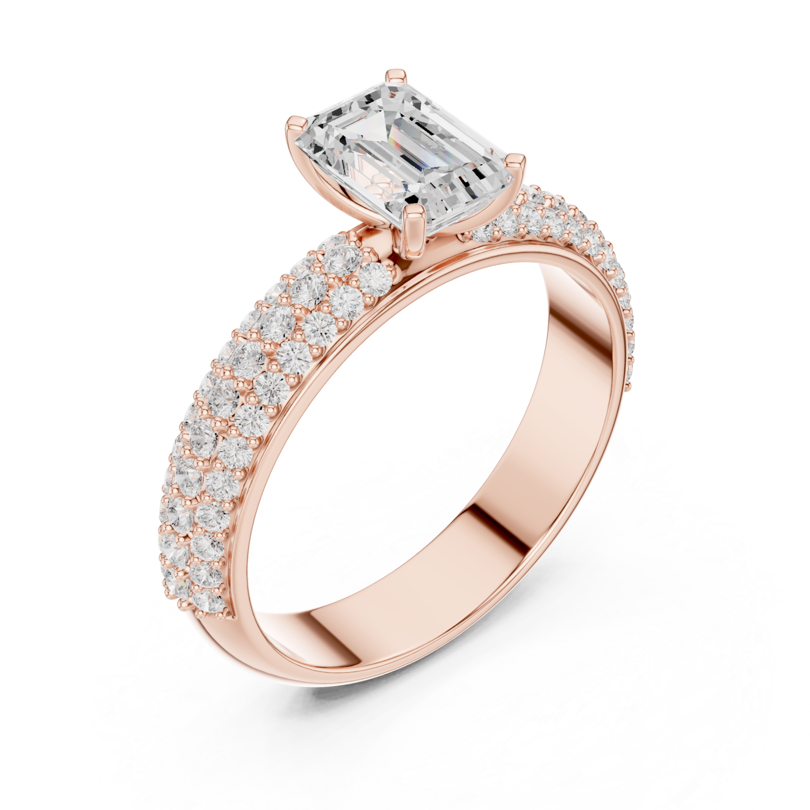  Rose Gold Pure Harmony Eternity Band Ring Right View