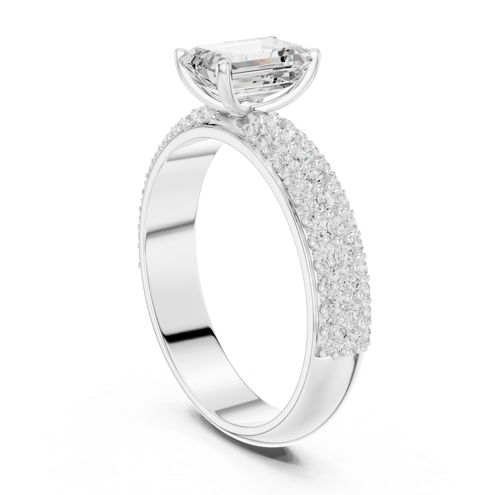  White Gold Pure Harmony Eternity Band Ring Left View