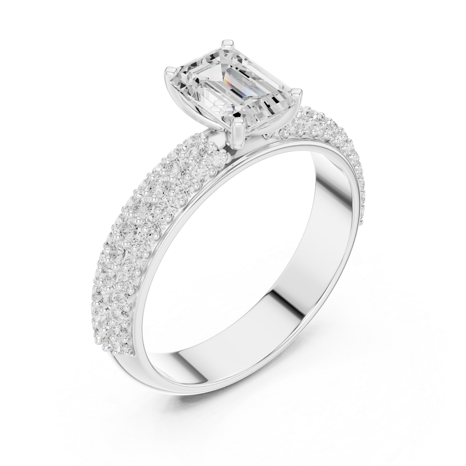  White Gold Pure Harmony Eternity Band Ring Right View