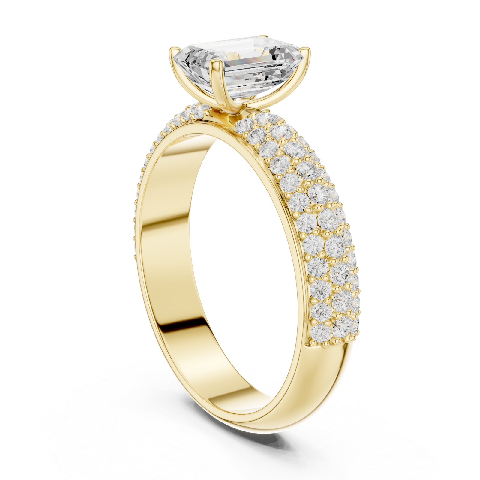  Gold Pure Harmony Eternity Band Ring Left View
