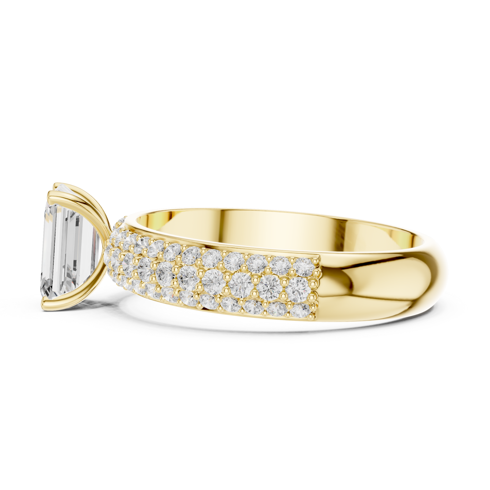  Gold Pure Harmony Eternity Band Ring Side View