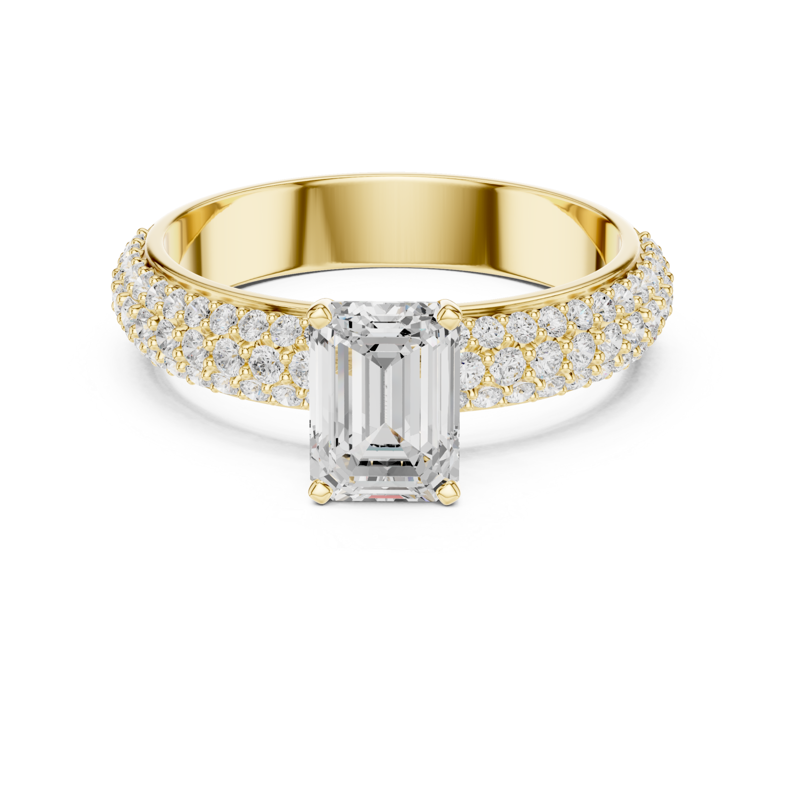  Gold Pure Harmony Eternity Band Ring Front View