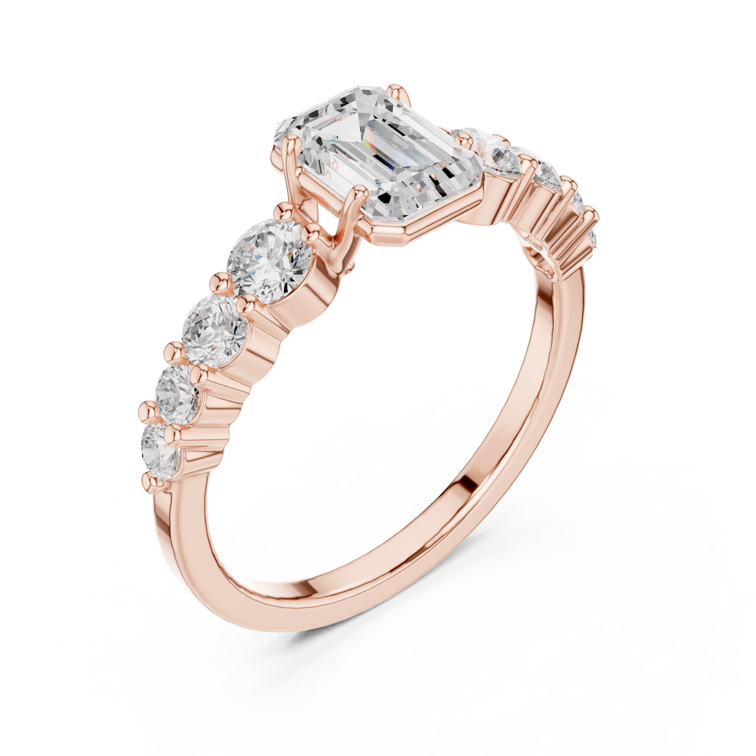  Rose Gold Twilight Lane Classic Solitaire Ring Right View