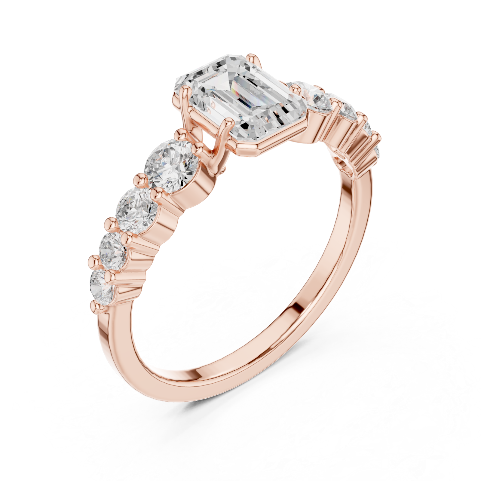  Rose Gold Twilight Lane Classic Solitaire Ring Right View