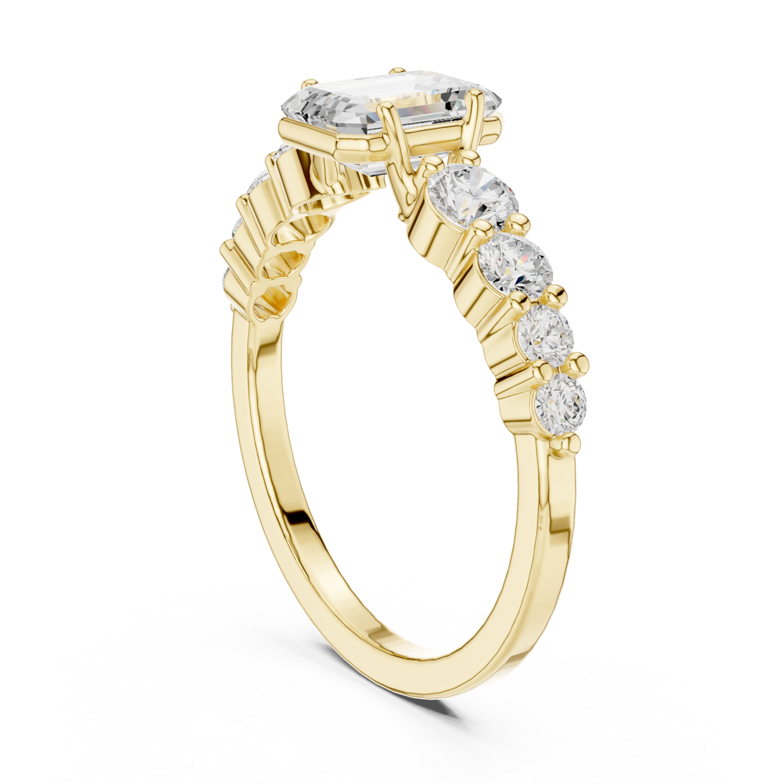  Gold Twilight Lane Classic Solitaire Ring Left View