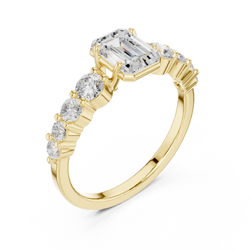 Gold Twilight Lane Classic Solitaire Ring Right View