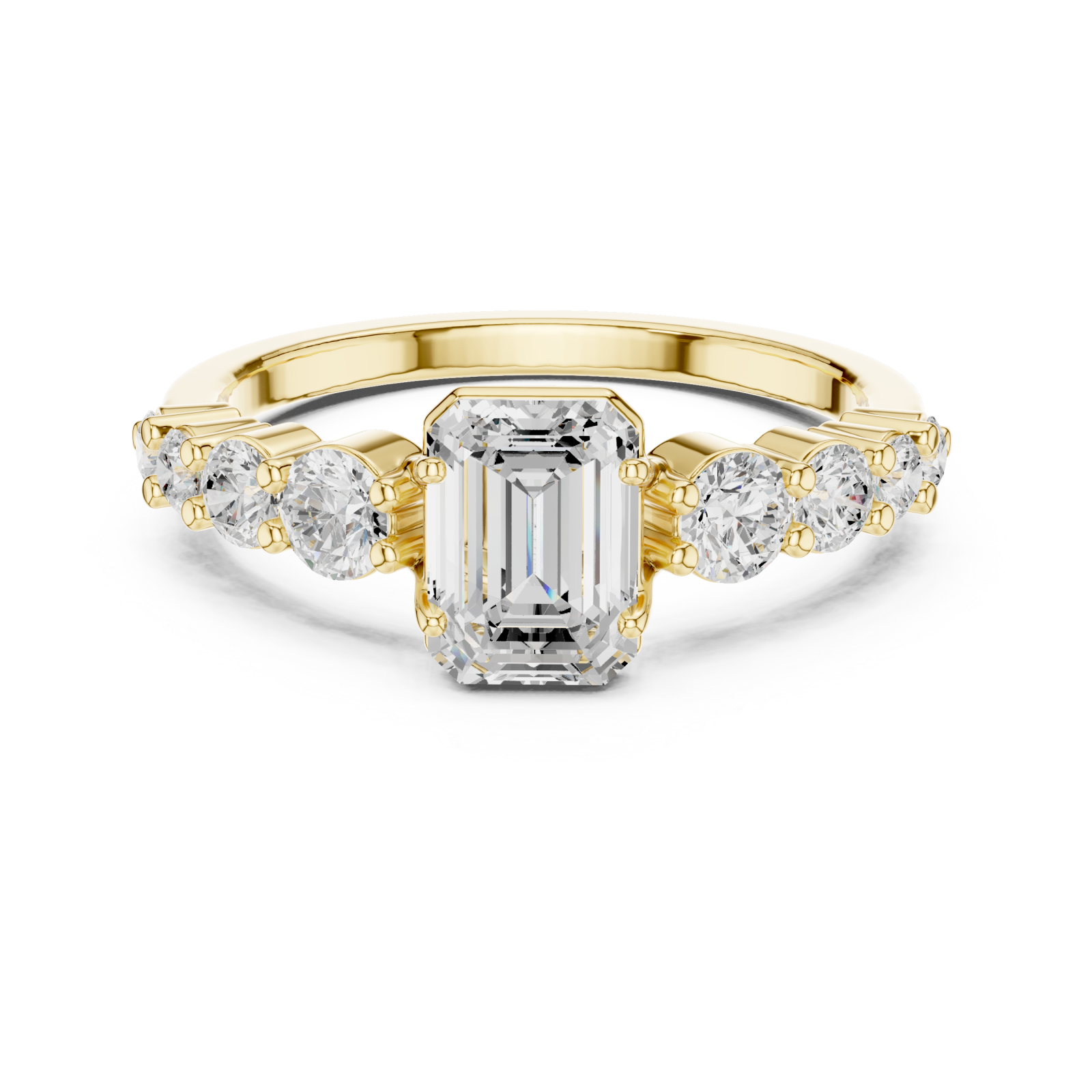  Gold Twilight Lane Classic Solitaire Ring Front View