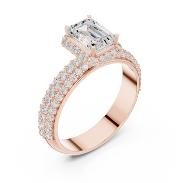  Rose Gold Timeless Marquis Edge Radiant Band Ring Right View