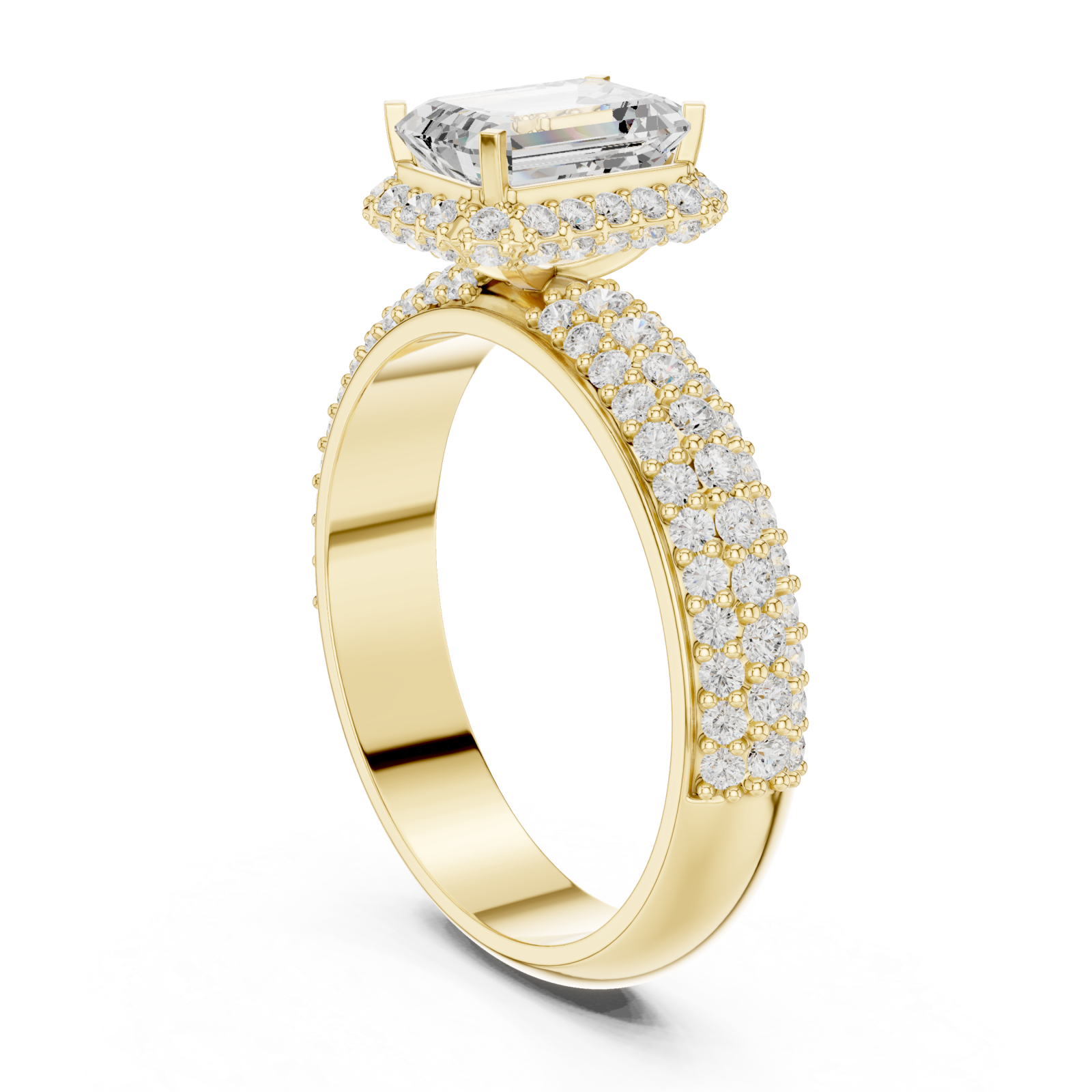  Gold Timeless Marquis Edge Radiant Band Ring Left View