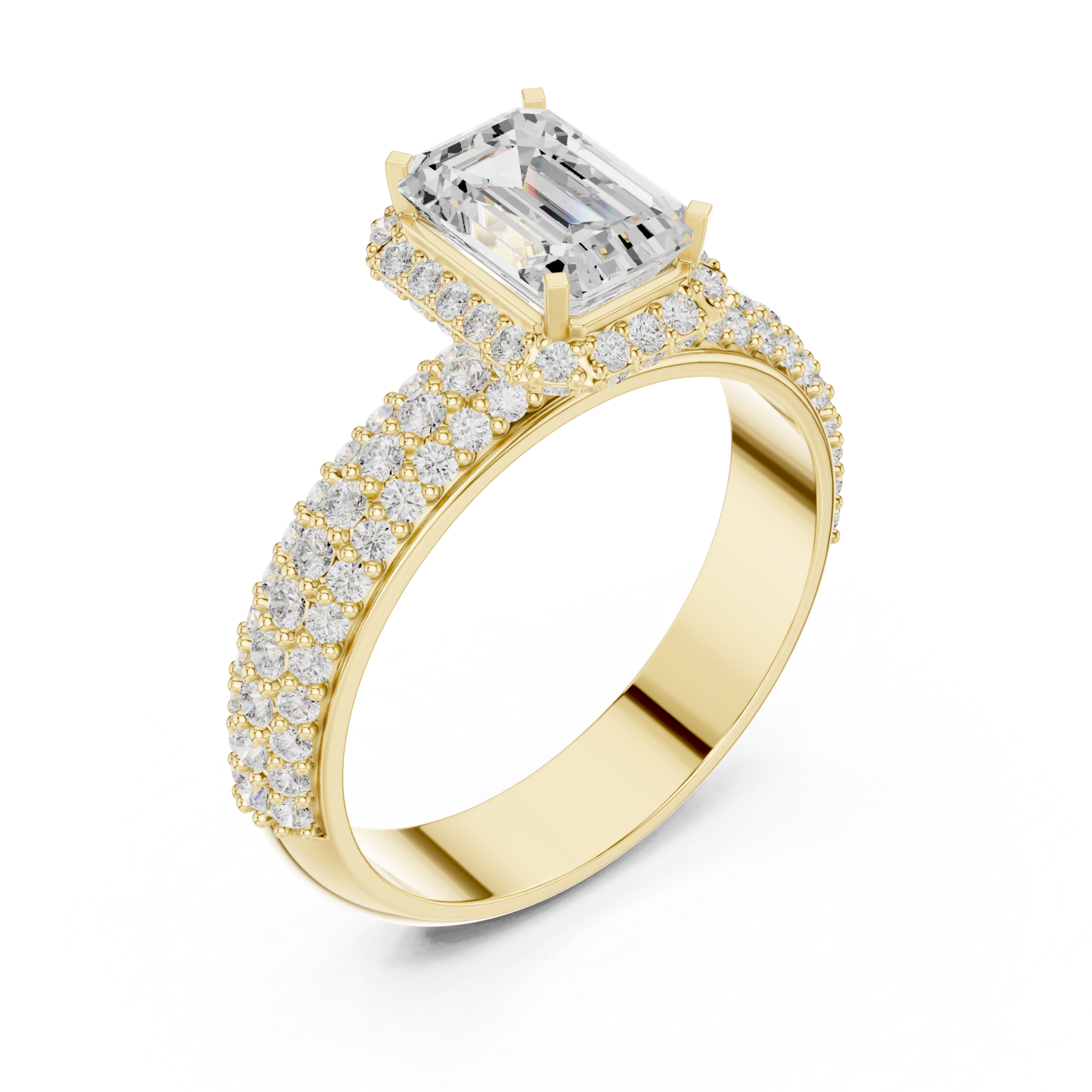 Gold Timeless Marquis Edge Radiant Band Ring Right View