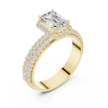 Gold Timeless Marquis Edge Radiant Band Ring Right View