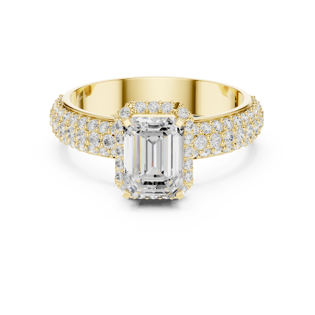 Gold Timeless Marquis Edge Radiant Band Ring Right View