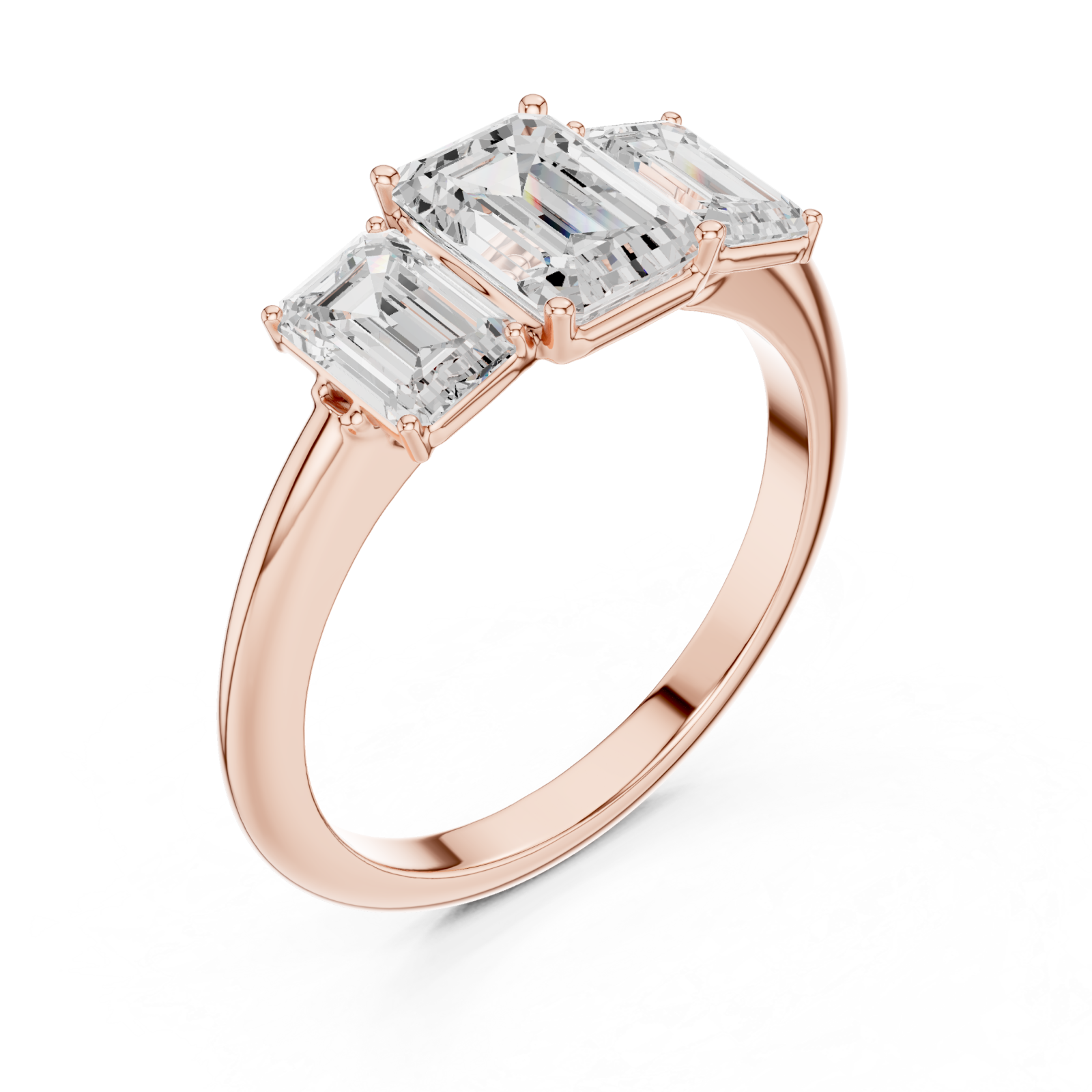  Rose Gold Graceful Harmony Regal Beauty Band Ring Right View