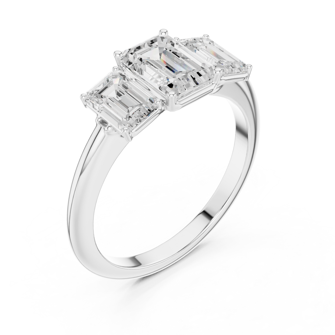  White Gold Graceful Harmony Regal Beauty Band Ring Right View