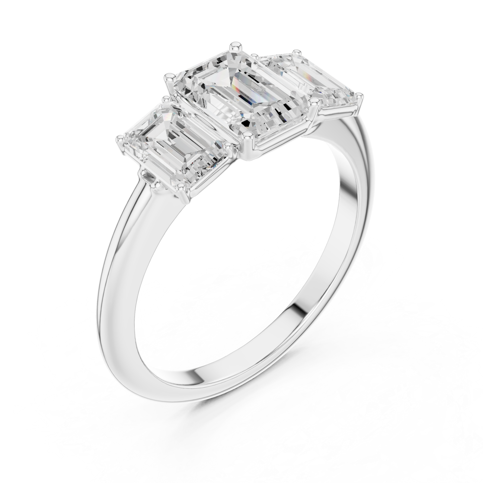  White Gold Graceful Harmony Regal Beauty Band Ring Right View