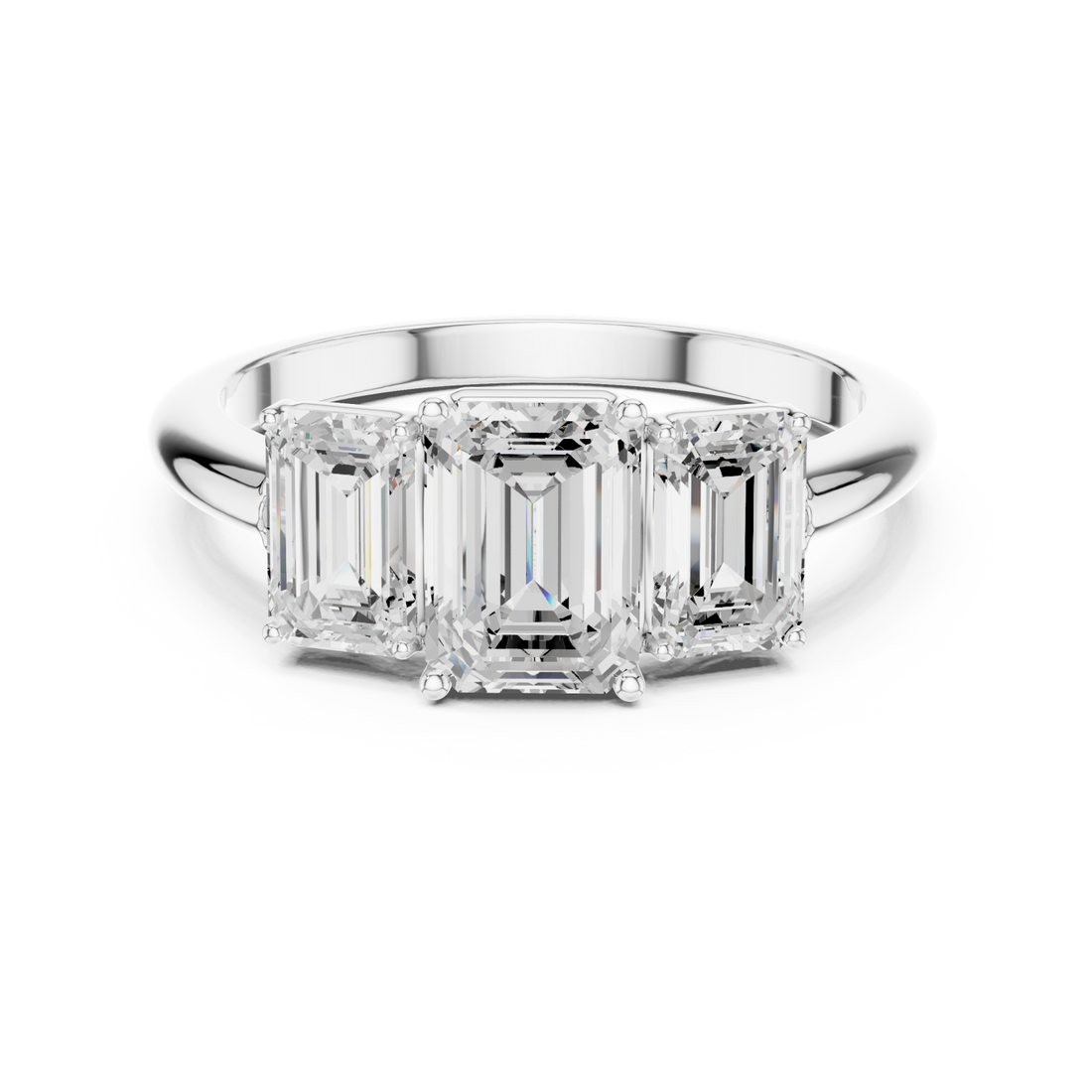  White Gold Graceful Harmony Regal Beauty Band Ring Right View