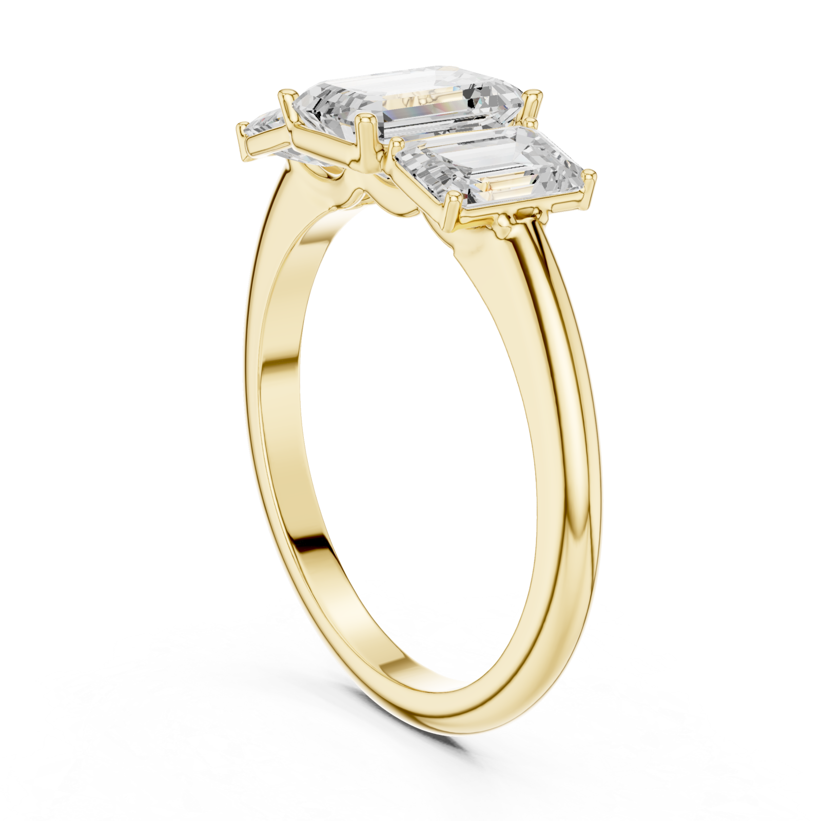  Gold Graceful Harmony Regal Beauty Band Ring Left View