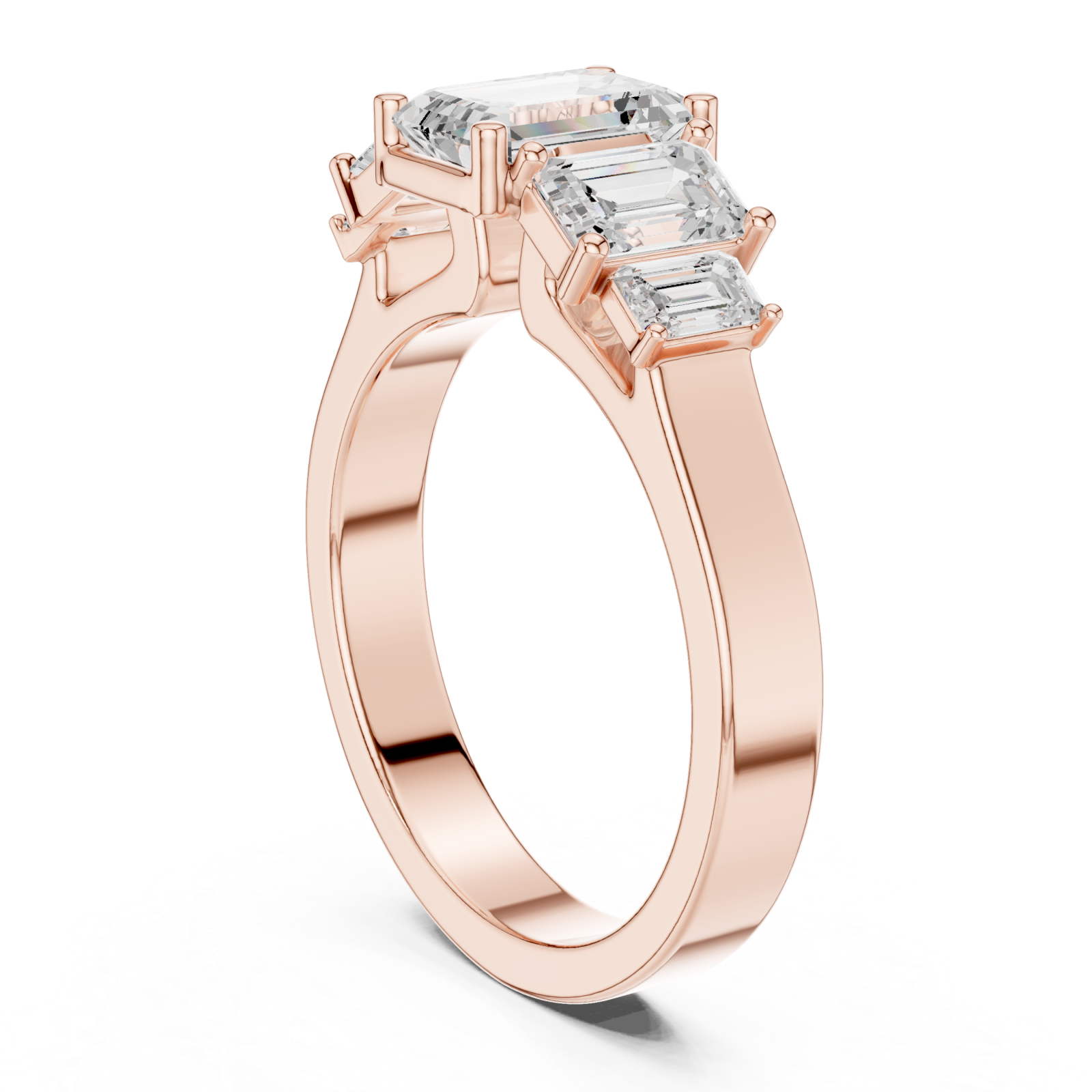  Rose Gold Sunrise Vaulted Elegance Ring Left View