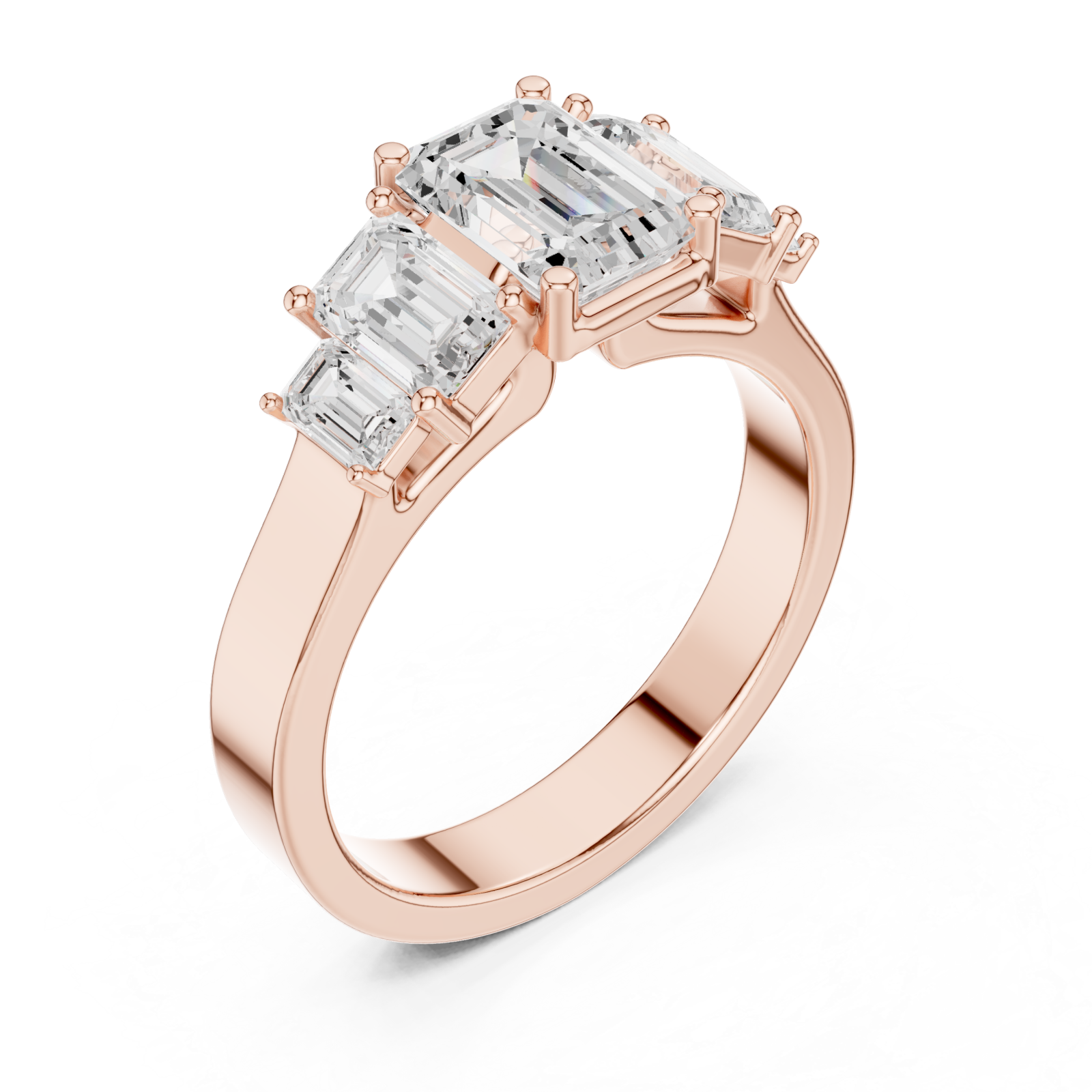  Rose Gold Sunrise Vaulted Elegance Ring Right View