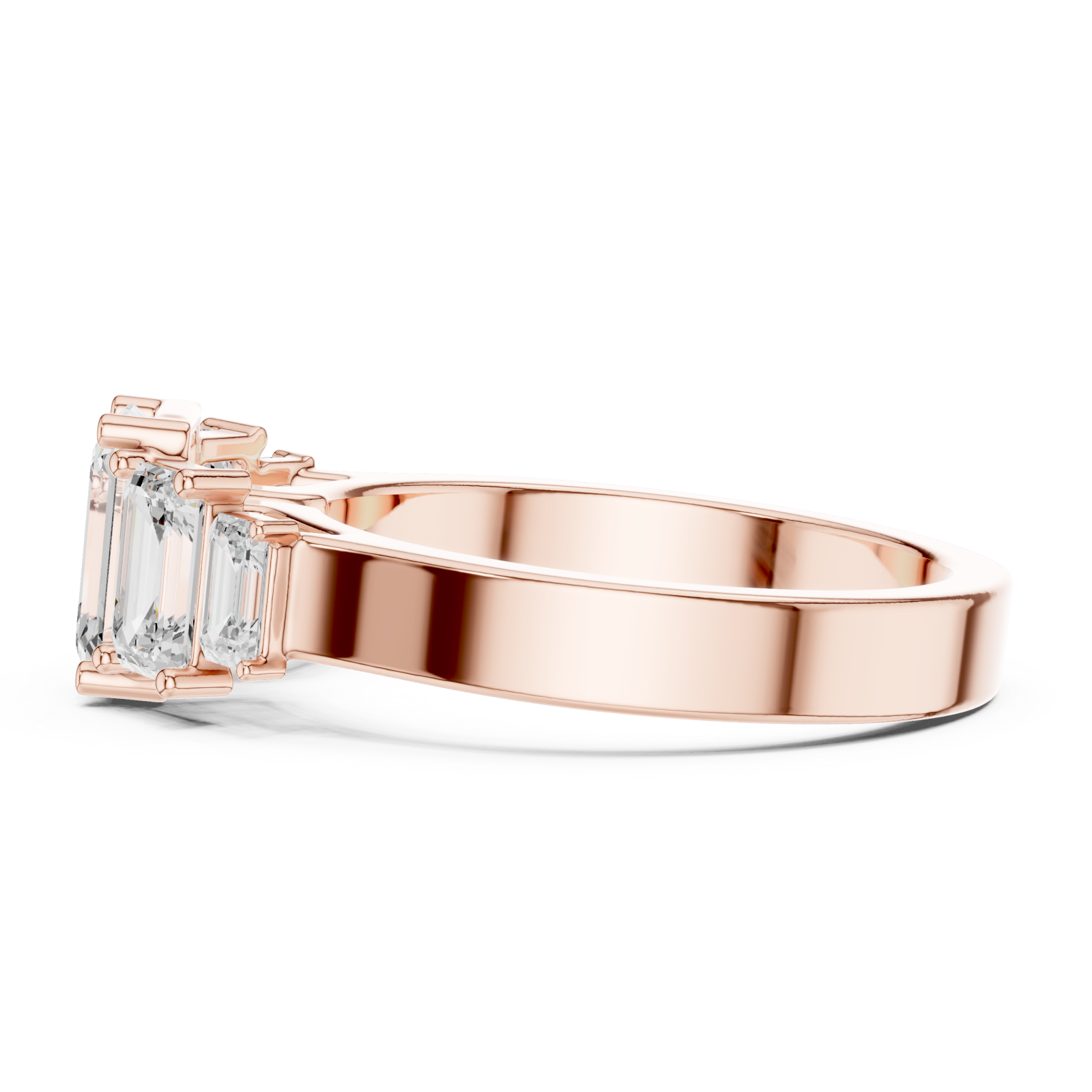  Rose Gold Sunrise Vaulted Elegance Ring Side View