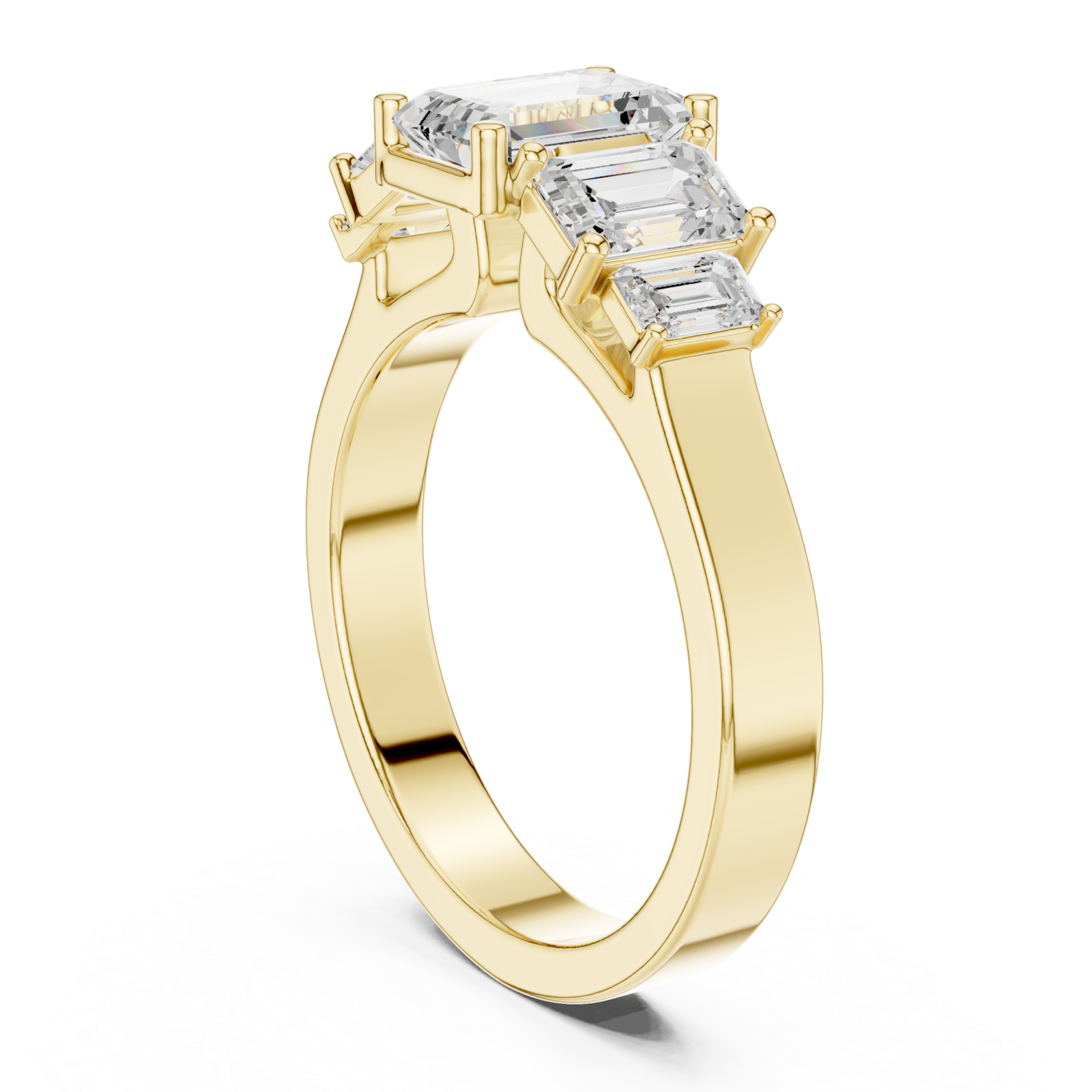  Gold Sunrise Vaulted Elegance Ring Left View