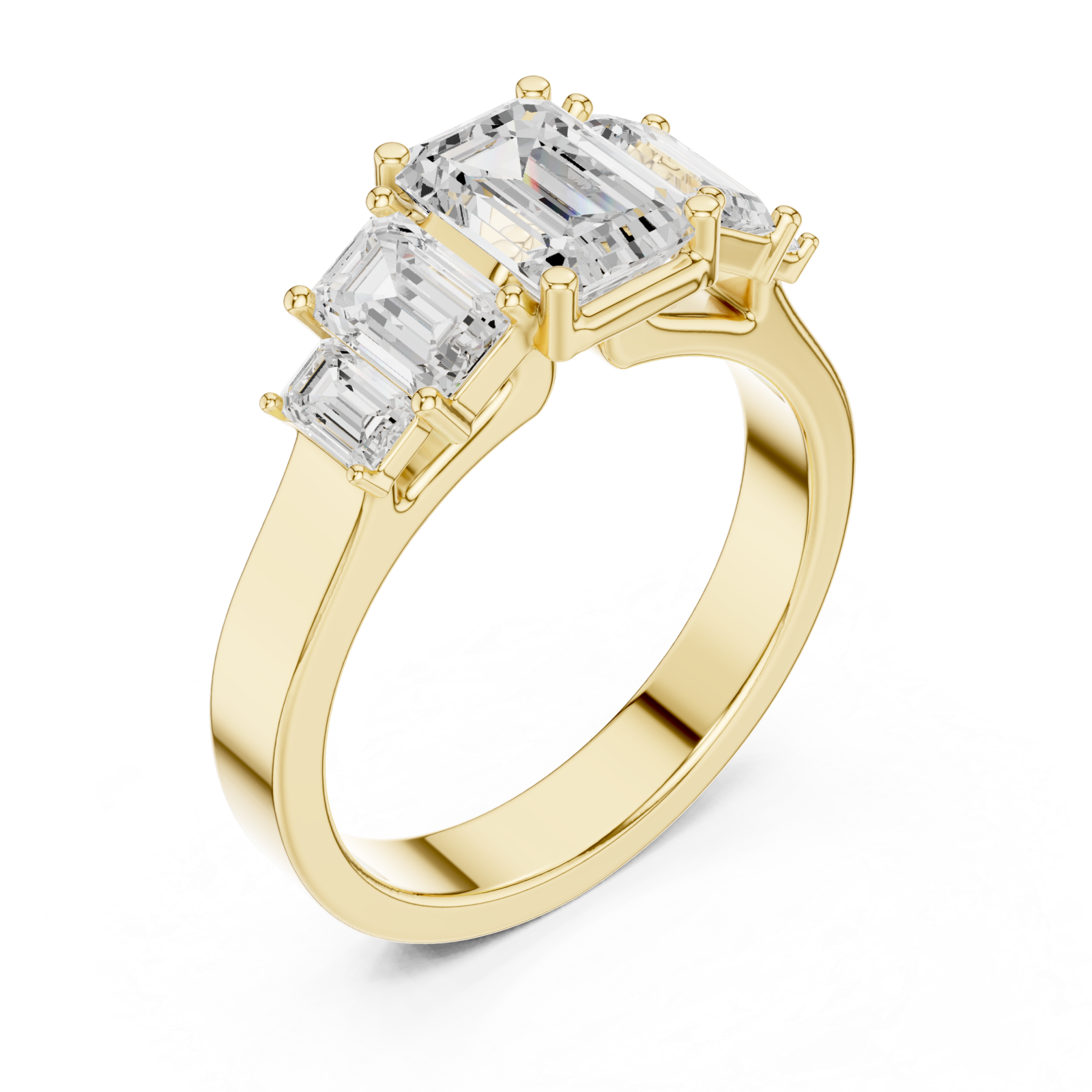 Gold Sunrise Vaulted Elegance Ring Right View