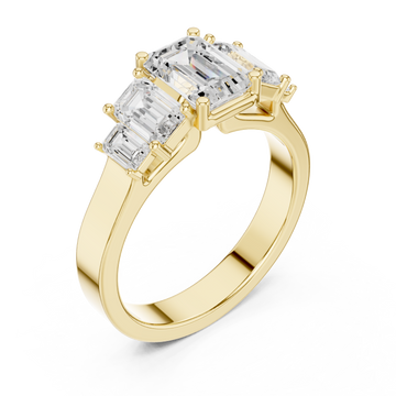 Gold Sunrise Vaulted Elegance Ring Right View