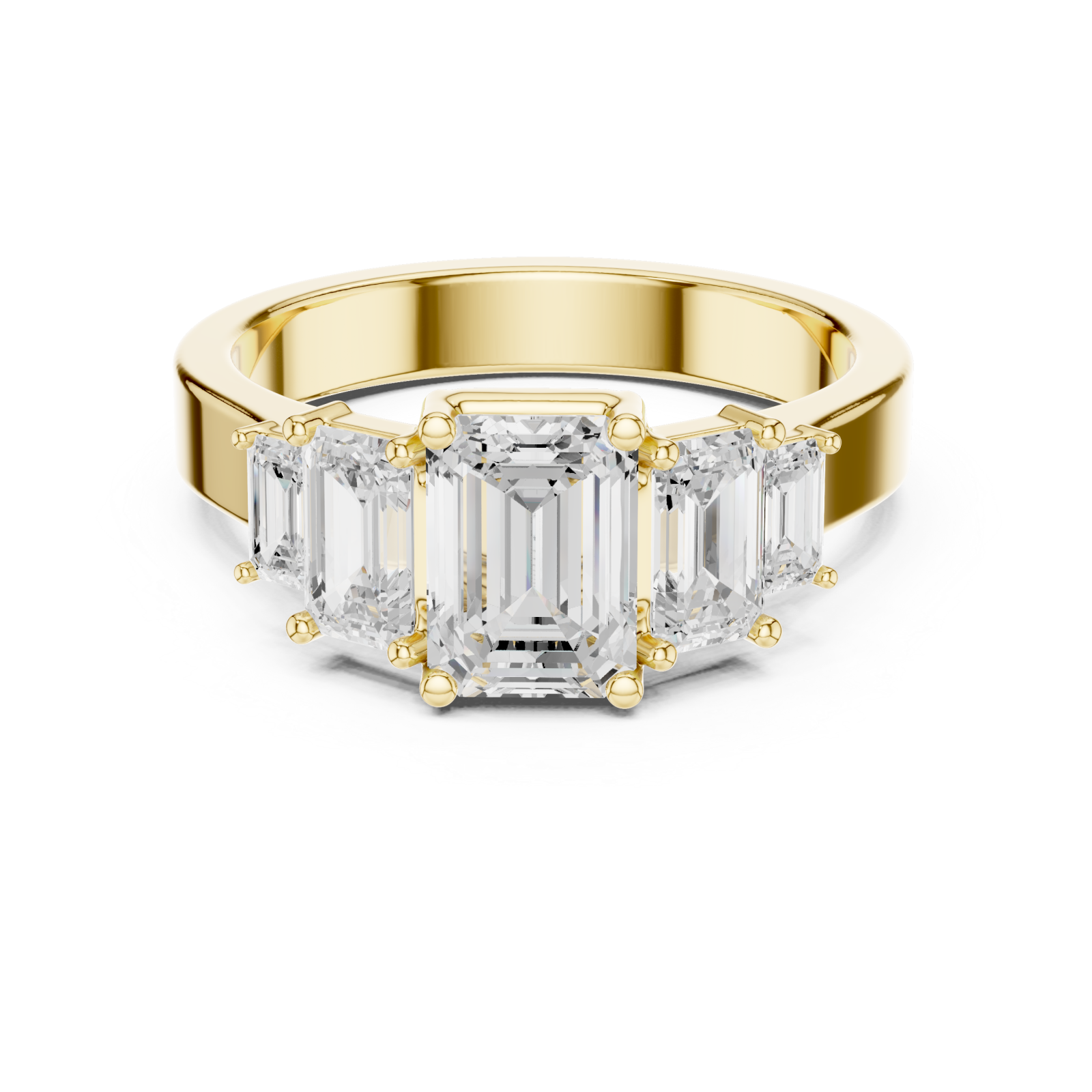  Gold Sunrise Vaulted Elegance Ring Front View